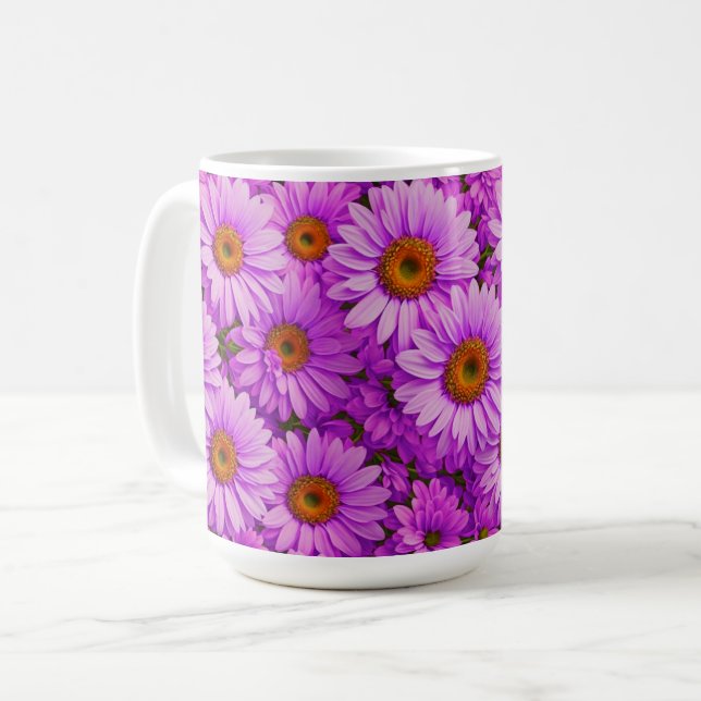 Elegante dunkelrosa Magenta Kaffeetasse (Vorderseite Links)