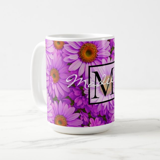 Elegante dunkelrosa Magenta Kaffeetasse (Vorderseite Links)