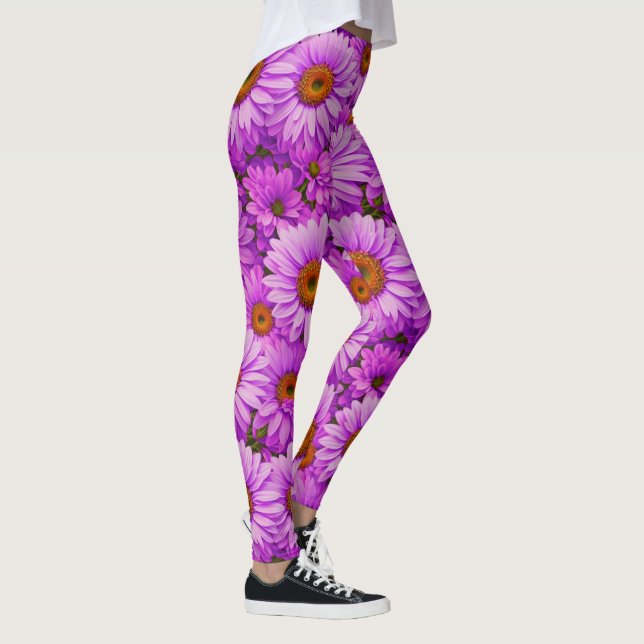 Elegante dunkelrosa Magenta Leggings (Rechts)