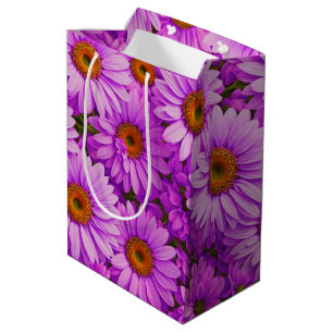 Elegante dunkelrosa Magenta Mittlere Geschenktüte