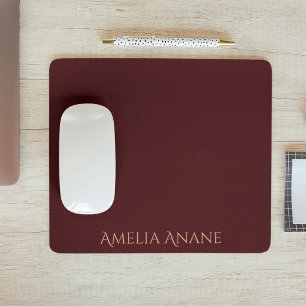 Elegante dunkelrote und rosa Typografie Mousepad