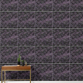 Elegante dunkelviolette Blumenranken-Tapete – Mela Tapete