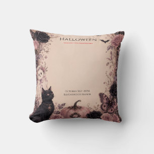 Elegante dunkle botanische Halloween-Party Kissen