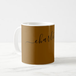 Elegante dunkle Bronzefarbe moderne Name personali Kaffeetasse