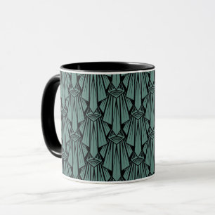 Elegante dunkle Kunst Deko abstrakte geometrische  Tasse