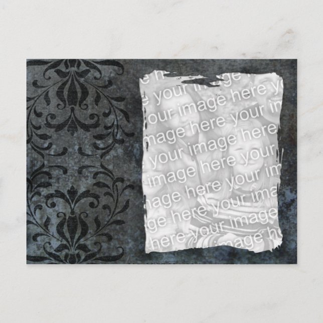Elegante dunkle Vorlage Postkarte (Vorderseite)