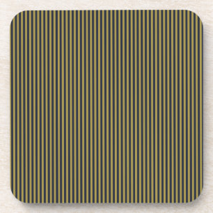 Elegante dünne goldene und blaue blaue Streifen Getränkeuntersetzer