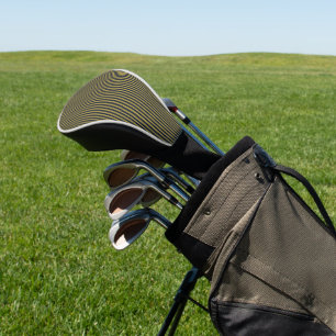 Elegante dünne goldene und blaue blaue Streifen Golf Headcover