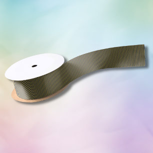 Elegante dünne goldene und blaue blaue Streifen Satinband