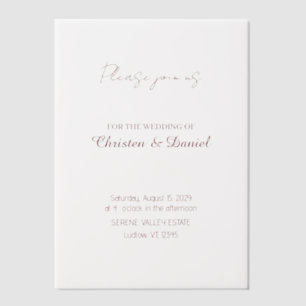 Elegante durchsichtige Hochzeitseinladungshülle