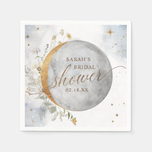 Elegante Dusche Himmel Mond und Sterne Serviette