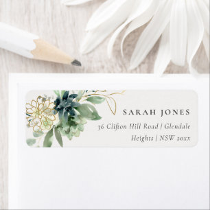 Elegante dusky Blue Green Succulent Foliage-Adress
