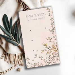 Elegante Dusky Blush Stud 3 Earring Display Visitenkarte
