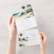 Elegante dusky Coastal Palm Beach Seascape Wedding