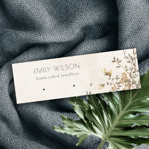 Elegante Dusky Vine Stud Earring Display Mini Visitenkarte