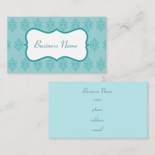 Elegante Dusty Aqua Business Cards Visitenkarte