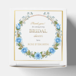 Elegante Dusty Blue Rose und Baby's Breathe Geschenkschachtel