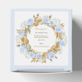 Elegante Dusty Blue Rose und Baby's Breathe Geschenkschachtel