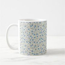 Elegante Dusty Blue Rosebud Vintage Pat aus den 19