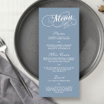 Elegante Dusty Blue Wedding Menu Vorlagen<br><div class="desc">Feiern Sie stilvoll mit diesen trendigen Menükarten. Die Formulierung ist leicht zu personalisieren,  und Ihre Gäste werden begeistert sein,  wenn sie diese super stilvollen Menüs erhalten.</div>
