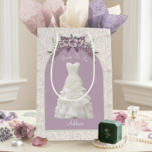 Elegante Dusty-Mauve-Braut-zu-Sein-Mittelgeschenkt