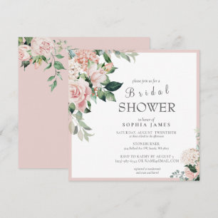 Elegante Dusty Rose Blush Peony Brautparty Invi Einladung