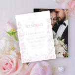 Elegante Dusty Rose Chinoiserie Foto Hochzeit Einladung<br><div class="desc">Feiern Sie Ihre Liebe mit einer Hochzeitseinladung, die so einzigartig ist wie Ihre gemeinsame Reise. Dieses atemberaubende, staubige Rose in Chinoiserie-inspirierte Design ist mit feinen botanischen Illustrationen und Viktorianischer Eleganz geschmückt und setzt den Ton für ein zeitloses und anspruchsvolles Event. Ideal für Gartenhochzeiten, Feste auf dem Land oder intime Ansammlungen,...</div>