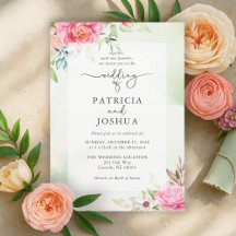 Elegante Dusty Rose Einladung zur Hochzeit mit QR