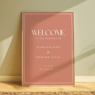 Elegante Dusty Rose fettgedruckte Typografie Hochz Poster