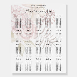 Elegante Dusty Rose Florals 20 Tafelübersicht