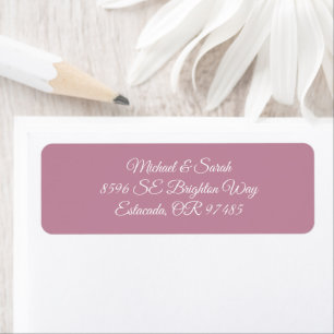 Elegante Dusty Rose Pink Rücksendeadresse