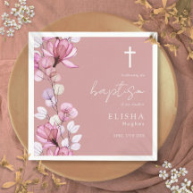 Elegante Dusty Rose Rosa Elegante Blumentaufe