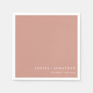 Elegante Dusty Rose Trendy Minimal Custom Serviette