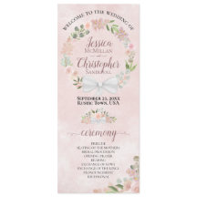 Elegante Dusty Rose Watercolor Wreath Wedding