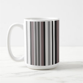 Elegante Earth Tones Brown Savannah Stripes Muster Kaffeetasse