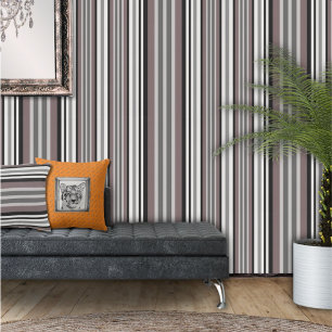 Elegante Earth Tones Brown Savannah Stripes Muster Tapete
