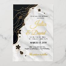 Elegante echte Gold zarte Kalligrafie Hochzeit