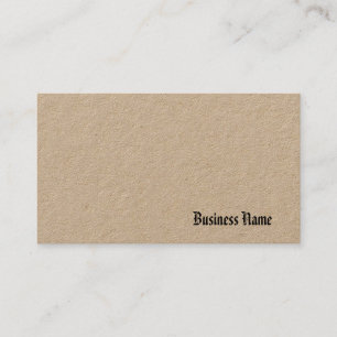 Elegante echte Kraftpapier-Nostalgie-Vorlage Braun Visitenkarte