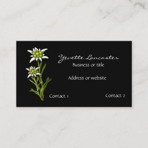 Elegante Edelweiss Visitenkarte