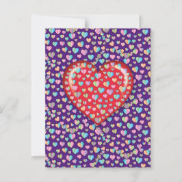 Elegante Editibale Simple Heart Design Postkarte