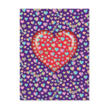 Elegante Editibale Simple Heart Design Postkarte