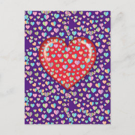 Elegante Editibale Simple Heart Design Postkarte