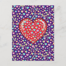 Elegante Editibale Simple Heart Design Postkarte