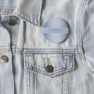 Elegante editierbare Monogramm-Schrift Blau Button