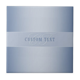 Elegante editierbare Monogramm-Schrift | Blau Fliese