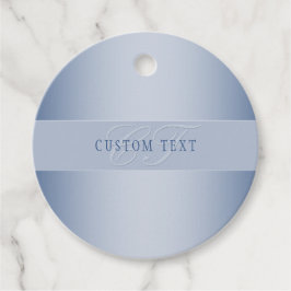 Elegante editierbare Monogramm-Schrift | Blau Geschenkanhänger