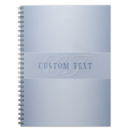 Elegante editierbare Monogramm-Schrift | Blau Notizblock