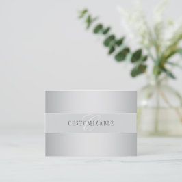 Elegante editierbare Monogramm-Schrift | Grau Mitteilungskarte