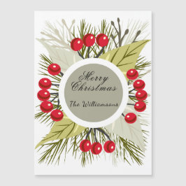 Elegante, editierbare Weihnachts-/Feiertags-Magnet Magnetkarte