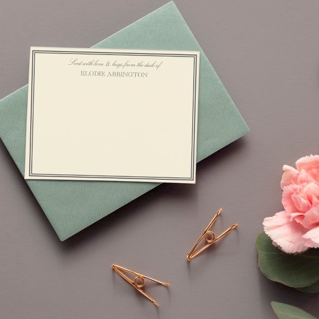 Elegante Eggshell mit Liebe & Hugs verschickt Mitteilungskarte (Von Creator hochgeladen)